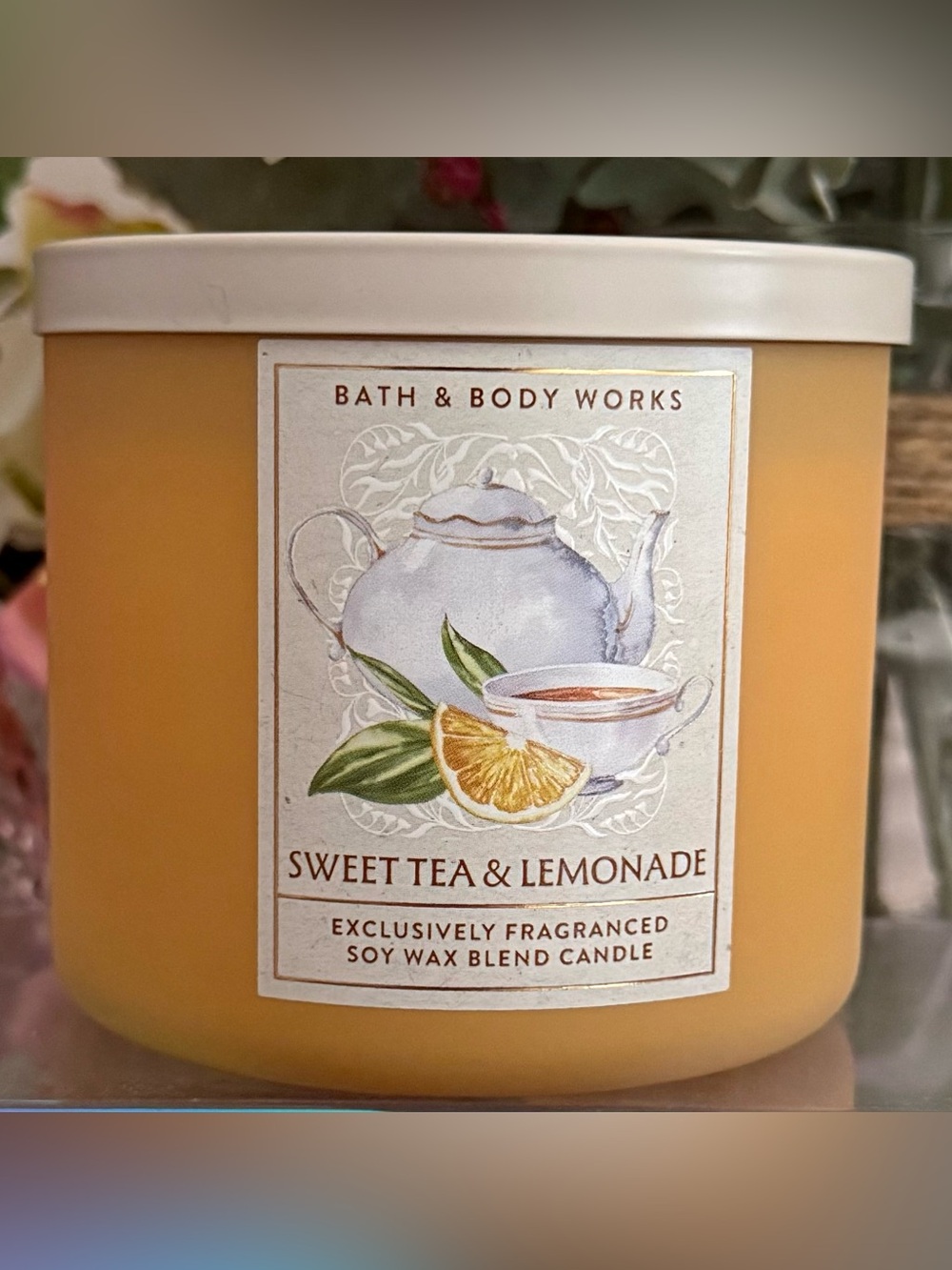 🆕🍋 WHITE BARN “SWEET TEA & LEMONADE” 3-WICK SCENTED CANDLE. BRAND NEW!